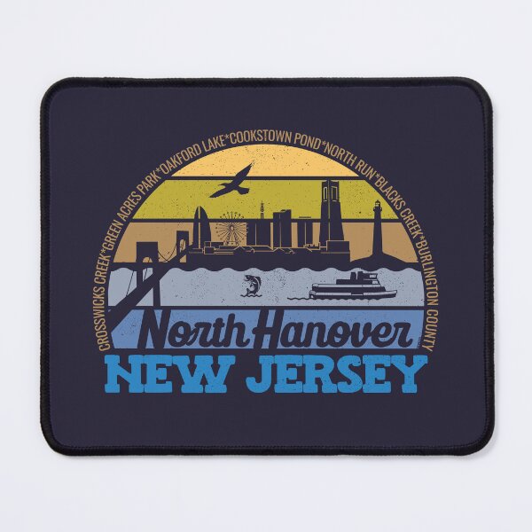 Item preview, North Hanover New Jersey Sunset Retro Vintage Local Pride Logo designed and sold by CRHPOD20.
