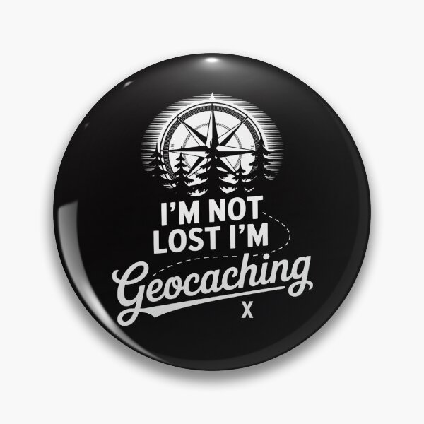 Item preview, Geocaching Threads Men's Black Geocache  I'm Not Lost I'm Geocaching Gift designed and sold by CareTopping.