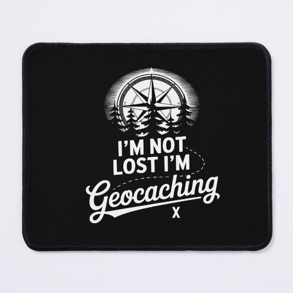 Item preview, Geocaching Threads Men's Black Geocache  I'm Not Lost I'm Geocaching Gift designed and sold by CareTopping.