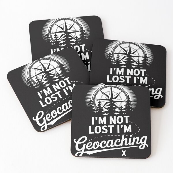 Item preview, Geocaching Threads Men's Black Geocache  I'm Not Lost I'm Geocaching Gift designed and sold by CareTopping.