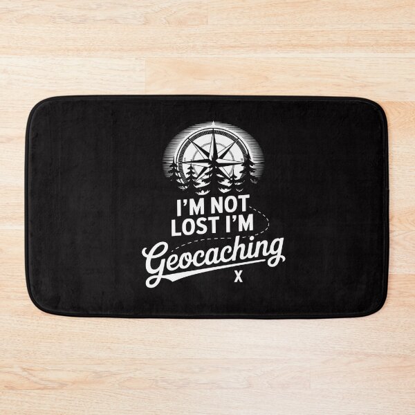 Item preview, Geocaching Threads Men's Black Geocache  I'm Not Lost I'm Geocaching Gift designed and sold by CareTopping.