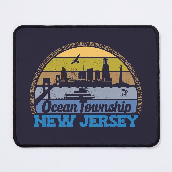 Item preview, Ocean Township New Jersey Sunset Retro Vintage Local Pride Logo designed and sold by CRHPOD20.