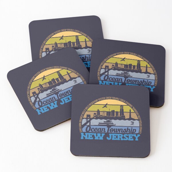 Item preview, Ocean Township New Jersey Sunset Retro Vintage Local Pride Logo designed and sold by CRHPOD20.