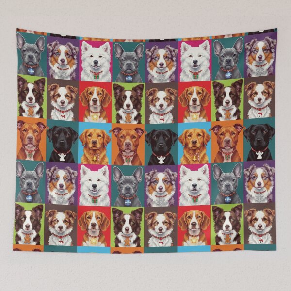 Item preview, Pop Art Christmas Animals – Festive Holiday Dogs designed and sold by digitalbitcraft.