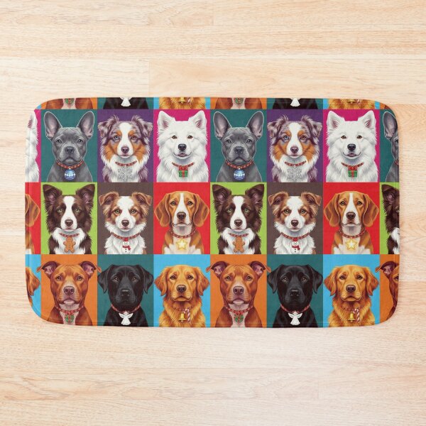 Item preview, Pop Art Christmas Animals – Festive Holiday Dogs designed and sold by digitalbitcraft.