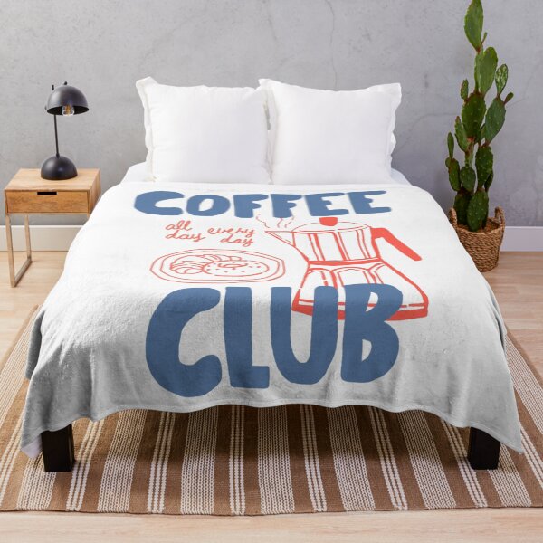 Item preview, Cafetera italiana Coffee Club - Naranja y azul designed and sold by SaltedBeachPaperie.