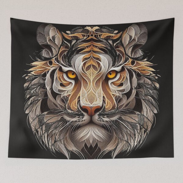 Item preview, Abstract Tiger," "Portrait," "Stylized Wildlife," and "Illustration Art." designed and sold by thechoice1.