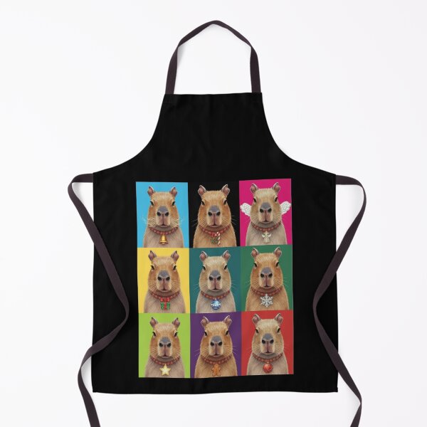Item preview, Pop Art Christmas Animals – Festive Holiday Capybaras designed and sold by digitalbitcraft.