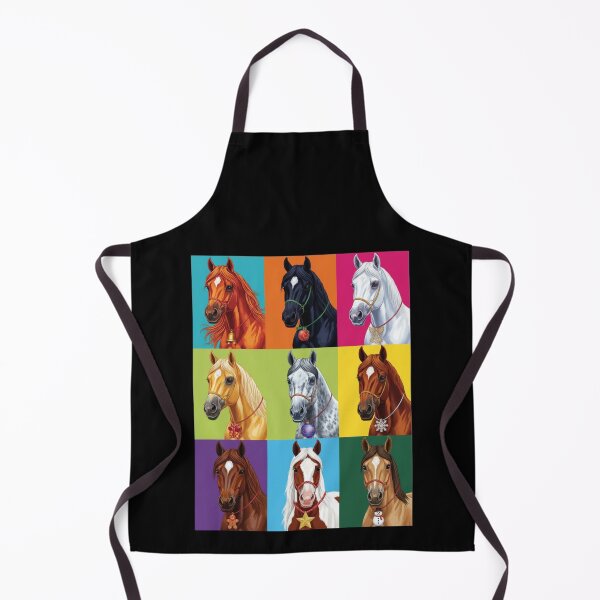 Item preview, Pop Art Christmas Animals – Festive Holiday Horses designed and sold by digitalbitcraft.
