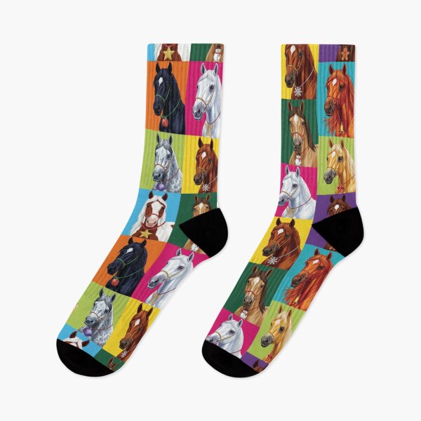 Item preview, Pop Art Christmas Animals – Festive Holiday Horses designed and sold by digitalbitcraft.