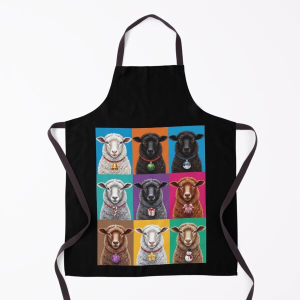 Item preview, Pop Art Christmas Animals – Festive Holiday Sheeps designed and sold by digitalbitcraft.