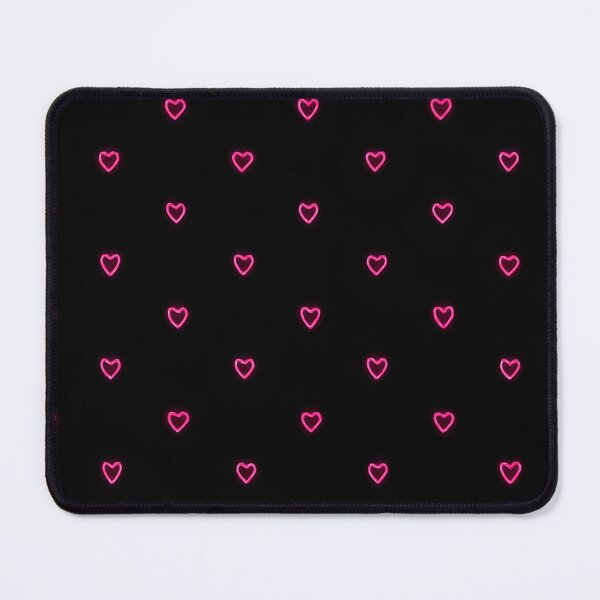 Item preview, Pink Neon Hearts on Black designed and sold by SassyArtistry.