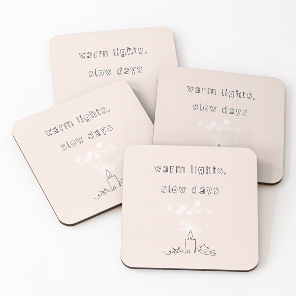 Item preview, Warm Lights, Slow Days — Minimal Cozy Winter Typography designed and sold by mintmono-studio.