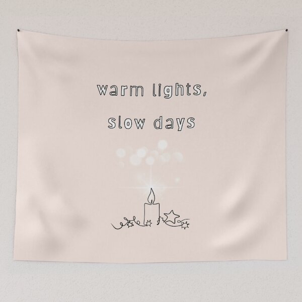 Item preview, Warm Lights, Slow Days — Minimal Cozy Winter Typography designed and sold by mintmono-studio.