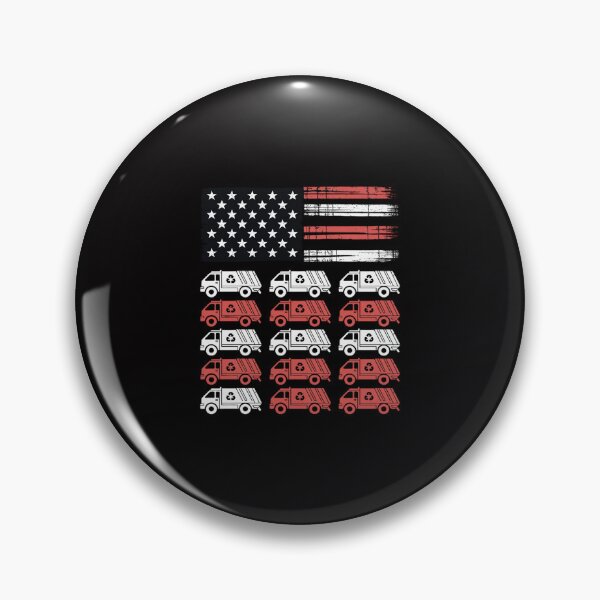 Item preview, Garbage Truck USA American Flag Patriotic Men Women Boys designed and sold by ConceptThena.