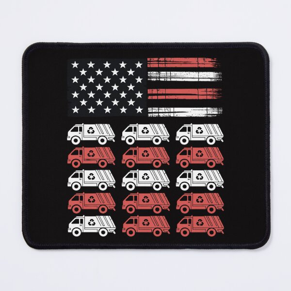 Item preview, Garbage Truck USA American Flag Patriotic Men Women Boys designed and sold by ConceptThena.