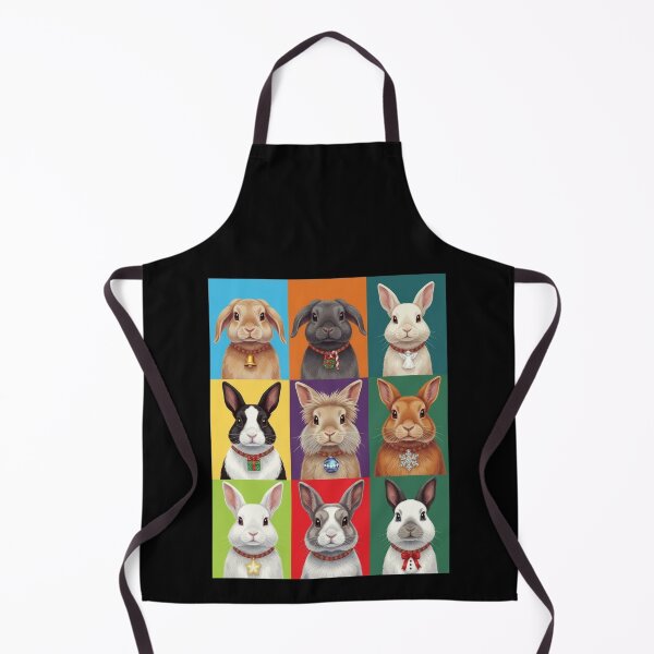 Item preview, Pop Art Christmas Animals – Festive Holiday Rabbits designed and sold by digitalbitcraft.