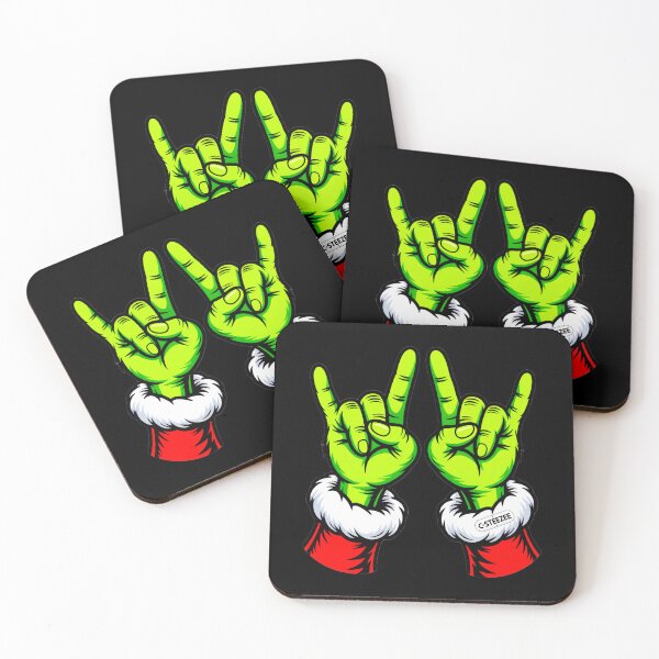 Item preview, Green Rockstar Love Santa Hands designed and sold by SteezeeStore.