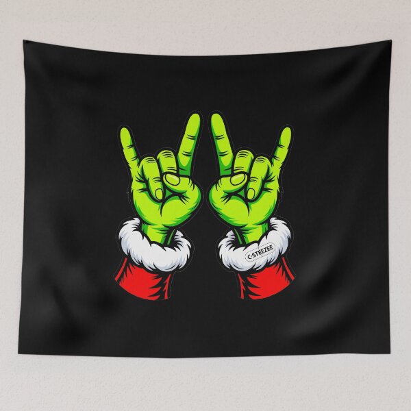 Item preview, Green Rockstar Love Santa Hands designed and sold by SteezeeStore.
