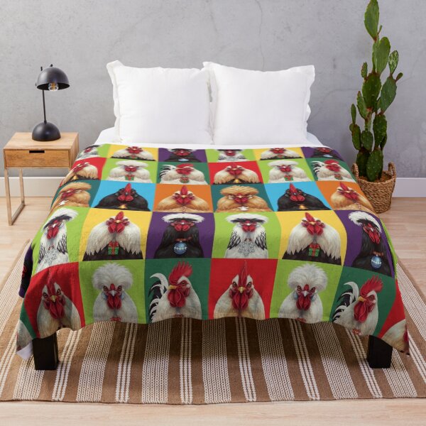 Item preview, Pop Art Christmas Animals – Festive Holiday Rooster designed and sold by digitalbitcraft.