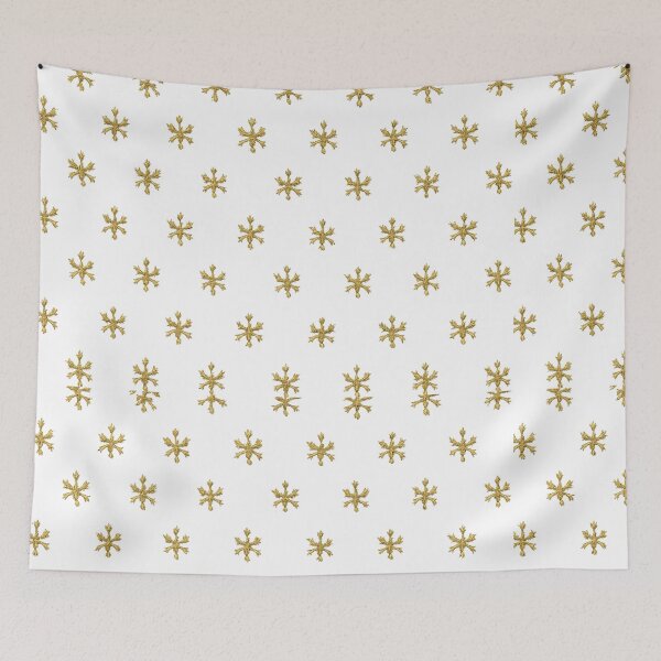 Item preview, Gold Snowflakes on White designed and sold by SassyArtistry.