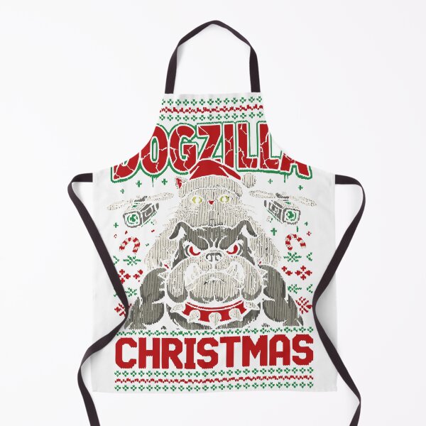 Item preview, Christmas Bulldog Dogzilla – Funny Ugly Sweater Parody 2025 designed and sold by martinezkreativ.