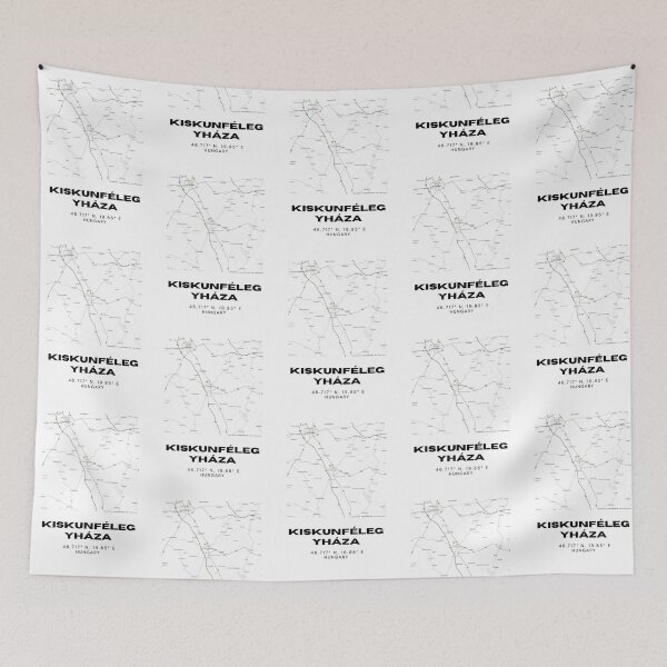 Item preview, Kiskunfélegyháza Minimalist Map — Hungary City Print designed and sold by RM-Journey.