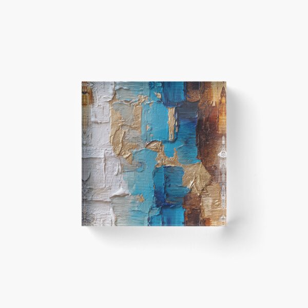 Item preview,   Blue, Golden, And Cream Sky Impasto-Style Abstract designed and sold by DEC02.