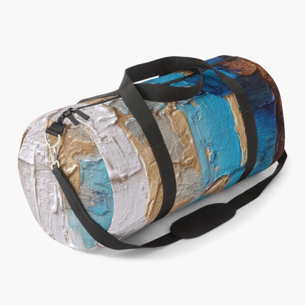 Item preview, Blue, Golden, And Cream Sky Impasto-Style Abstract designed and sold by DEC02.