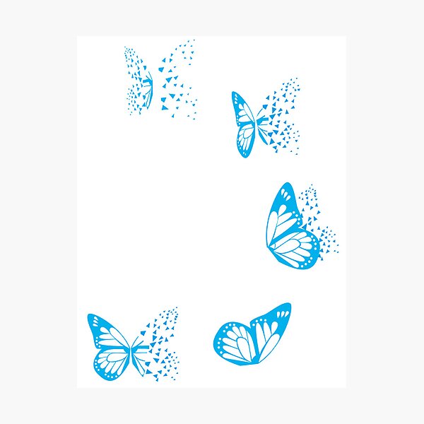 Item preview, Blue butterflies dissolving designed and sold by ArtYuly.
