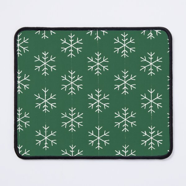 Item preview, White Snowflakes on Forest Green designed and sold by SassyArtistry.