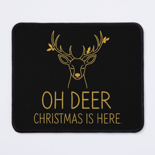 Item preview, OH DEER CHRISTMAS IS HERE (Gold Metallic Design) designed and sold by Brickroad Dsigns.
