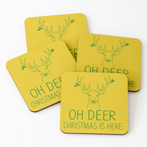 Item preview, OH DEER CHRISTMAS IS HERE (Green Design) designed and sold by Brickroad Dsigns.