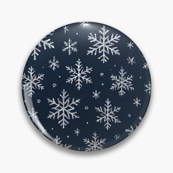 Item preview, White Detailed Snowflakes on Navy designed and sold by SassyArtistry.