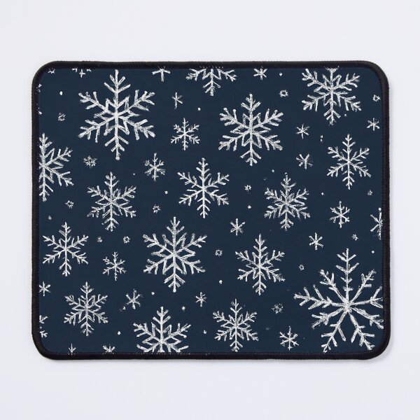 Item preview, White Detailed Snowflakes on Navy designed and sold by SassyArtistry.