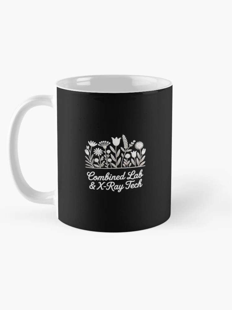Thumbnail 5 of 6, Coffee Mug, Floral Combined Lab And X-Ray Tech Lab Tech Radiologic designed and sold by EntroRhim.