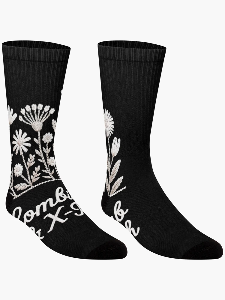 Thumbnail 3 of 5, Socks, Floral Combined Lab And X-Ray Tech Lab Tech Radiologic designed and sold by EntroRhim.