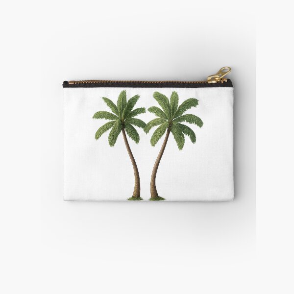 Item preview, Twin Curved Palm Trees – Tropical Realistic Illustration designed and sold by LOSCOLIS.