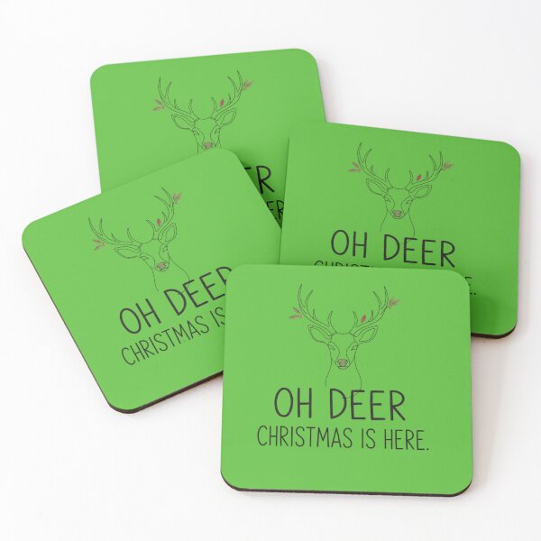 Item preview, OH DEER CHRISTMAS IS HERE (black Design)  designed and sold by Brickroad Dsigns.