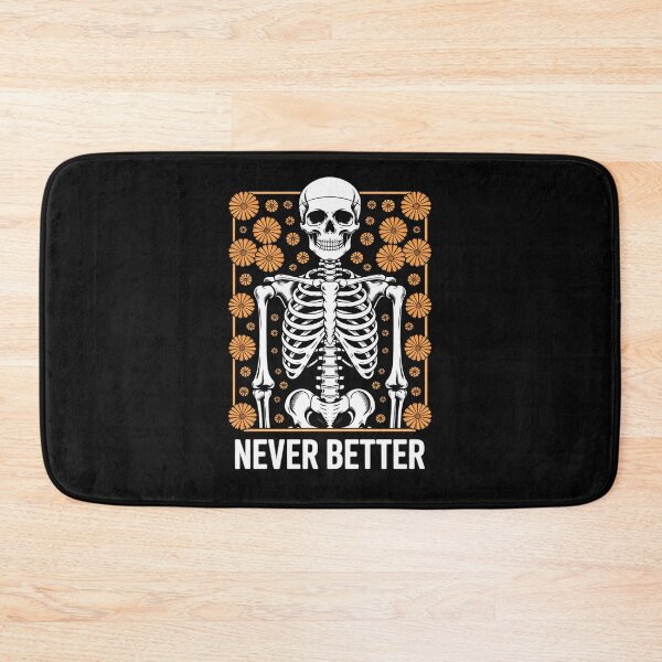 Item preview, Never Better Skeleton Floral Skull Halloween Women Men designed and sold by EntroRhim.