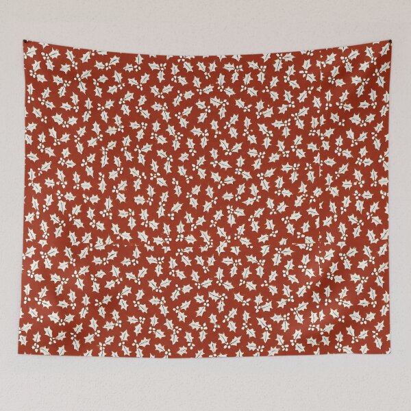 Item preview, White Holly Leaves on Red designed and sold by SassyArtistry.