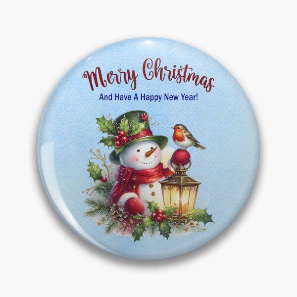 Item preview,  Magical Snowman With Christmas Lantern – Merry Christmas & Happy New Year designed and sold by MysticOzzy.