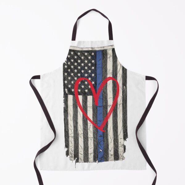 Item preview, Police Flag with a Red Heart designed and sold by Jumbled Mind.