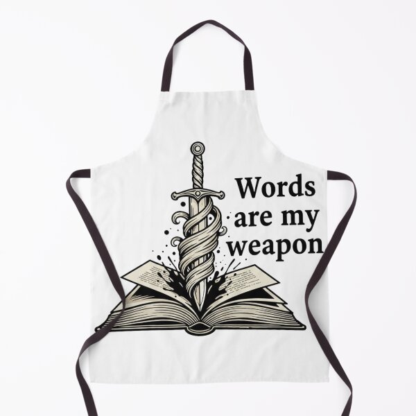 Item preview, Words Are My Weapon – Book Lover Design designed and sold by TheCreativeAura.