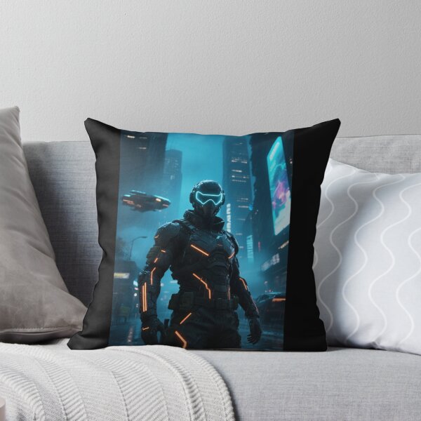 Item preview, Neon Sentinel of the Cyber City designed and sold by ZEYCAT.