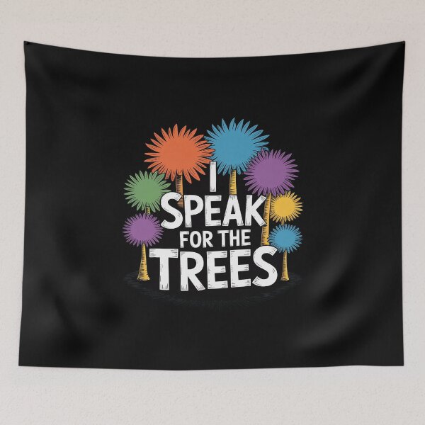 Item preview, I Speak For Trees Earth Day Save Earth Awareness Hippie designed and sold by EntroRhim.