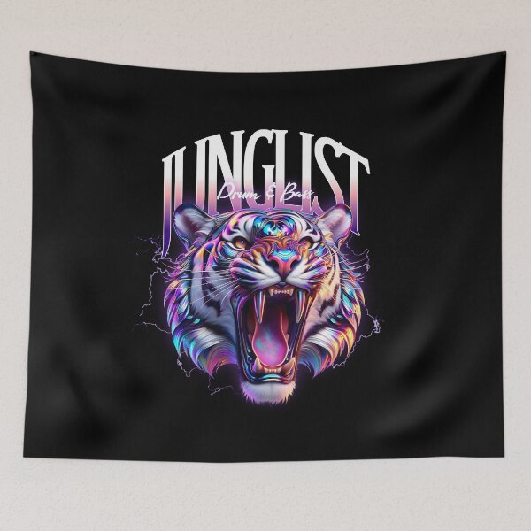 Item preview, JUNGLIST  - Tooth Tiger Dnb (White)  designed and sold by Discothreadz.