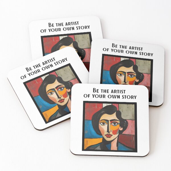 Item preview, Be the Artist of Your Own Story – Colorful Abstract Portrait of a Woman Inspiration Contemporary Art Inspired by Cubism designed and sold by Design-Horizons.
