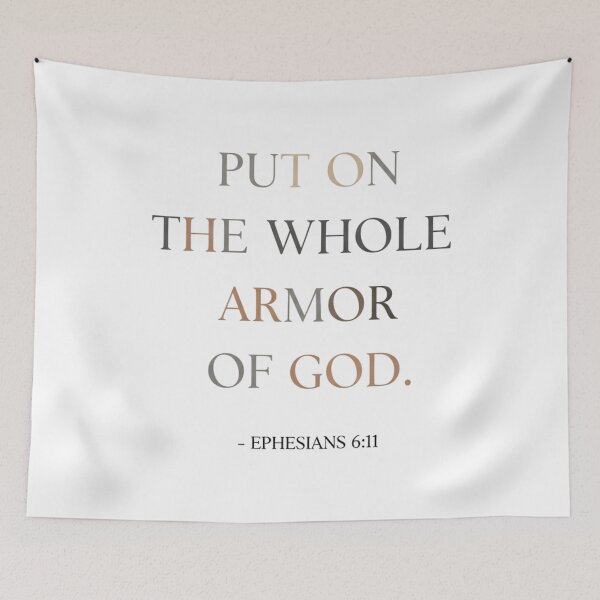 Item preview, Ephesians 6:11 Put On the Whole Armor of God | Minimalist Christian Scripture Wall Art designed and sold by ebocraft.