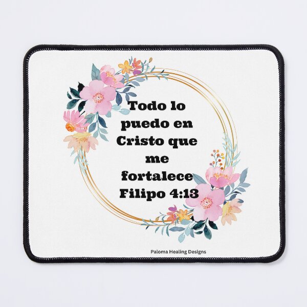 Item preview, Verso, Flilipos 4:13 con Flores rosita designed and sold by PalomaHealing24.